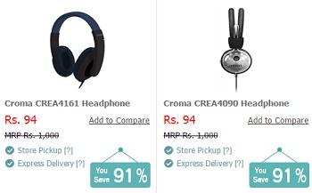 Get Upto 91 Off On Headphones And Earphones From Rs 94 At Croma